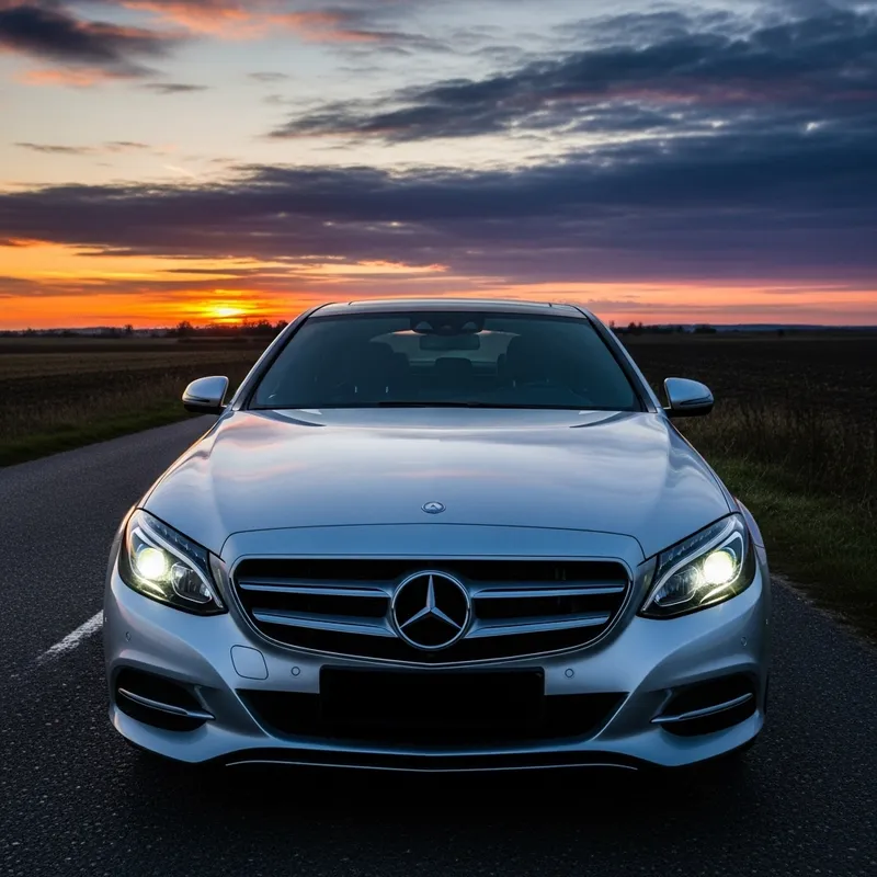 Sleek Mercedes at Dusk | Tranquil Beauty