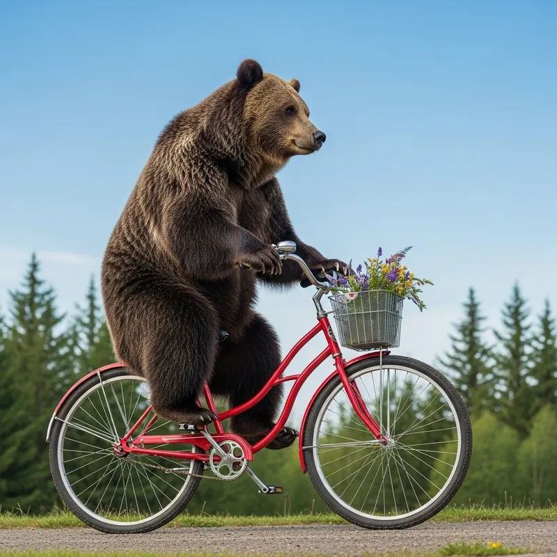 Bear Riding a Bike: A Whimsical Adventure
