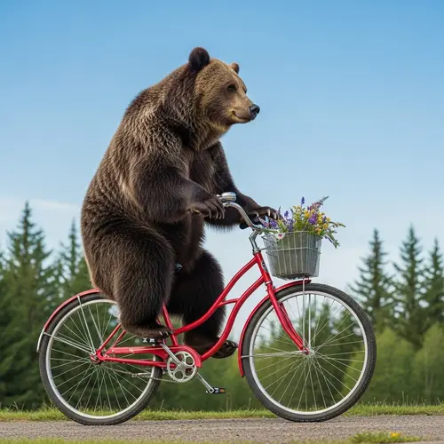 Bear Riding a Bike: A Whimsical Adventure