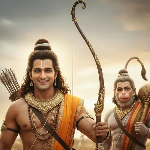 Rama and Hanuman: Legendary Figures from Ramayana