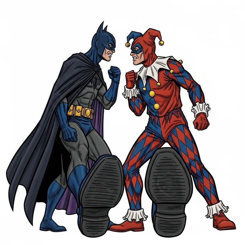Batman vs. Harley Quinn: Intense Comic Confrontation Batman vs. Harley Quinn: Intense Comic Confrontation