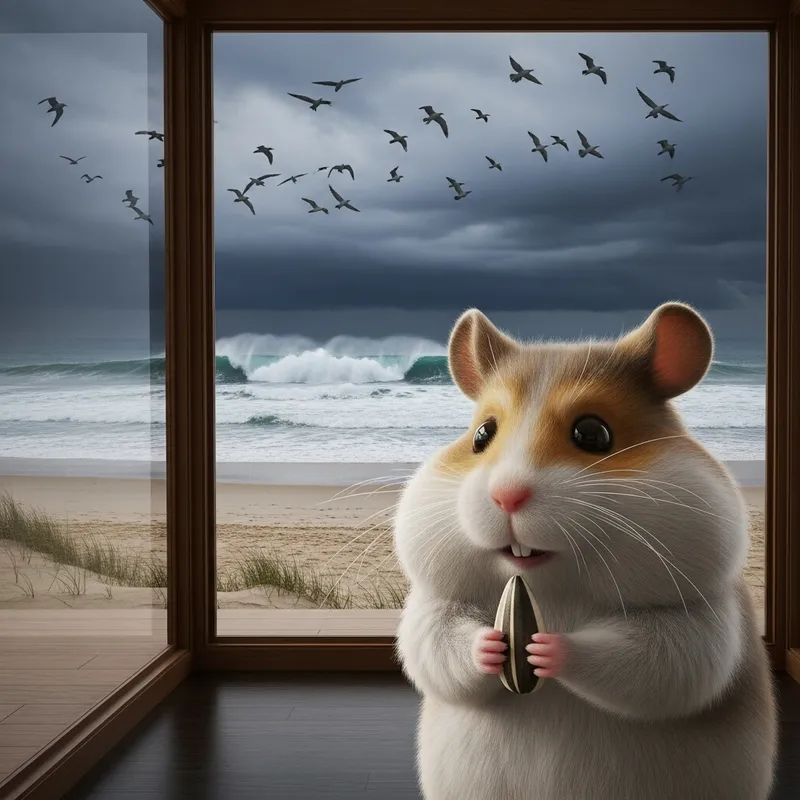 Cute Fluffy Hamster Ficus Enjoys Sunflower Seeds Cute Fluffy Hamster Ficus Enjoys Sunflower Seeds