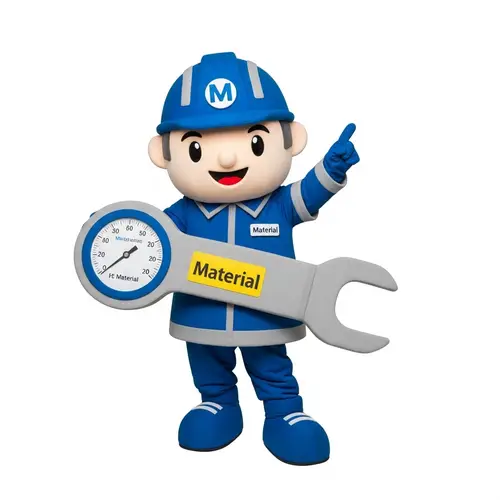 Expertise Guide Mascot | Blue & Grey Material Style Aesthetics