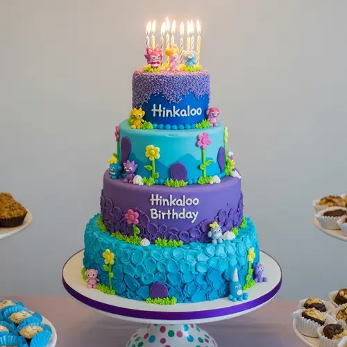 Whimsical Birthday Cake Inspired by Hinkaloo - Magical Landscape Design