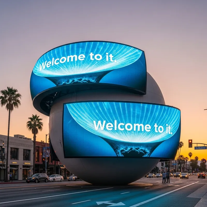 Captivating Sphere and LED Billboards on Sunset Blvd