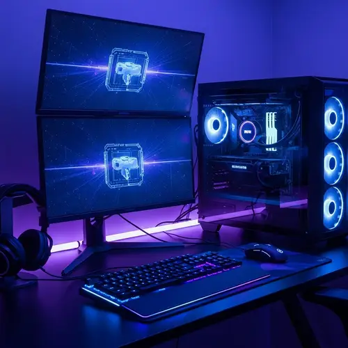 Sleek Gaming Setup with Neon Lights | High-End PC and Peripherals