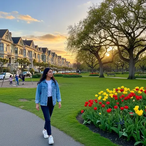 Maria at the Park Next to Her House