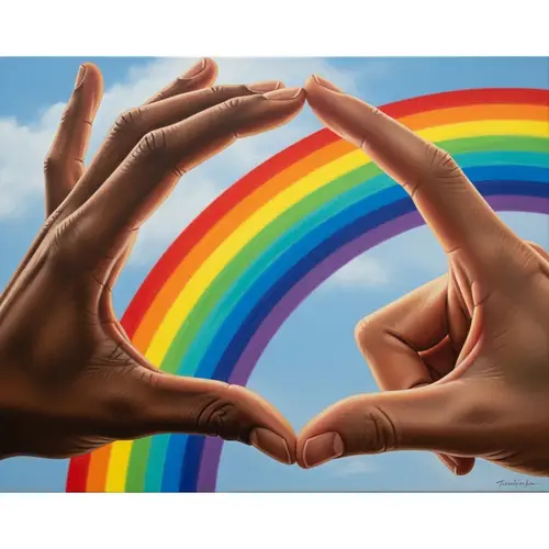 Unity in Diversity: Radiant Rainbow Between African and Asian Hands