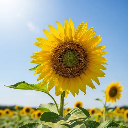 Vibrant Sunflower in Sunny Field | Nature Photography