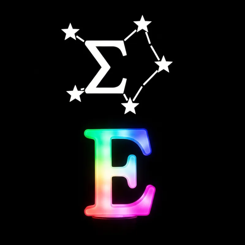 Enchanting Kpop Lightstick with 'E' Stem & Sigma Constellation Enchanting Kpop Lightstick with 'E' Stem & Sigma Constellation