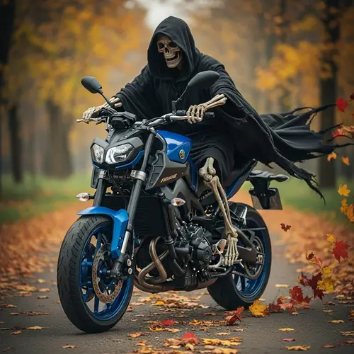 Ethereal Death Riding Yamaha MT-09 Motorcycle