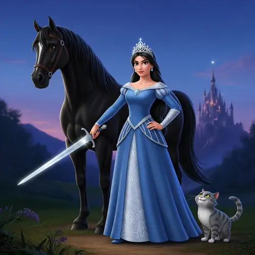 Hispanic Warrior Princess | Disney Style Character