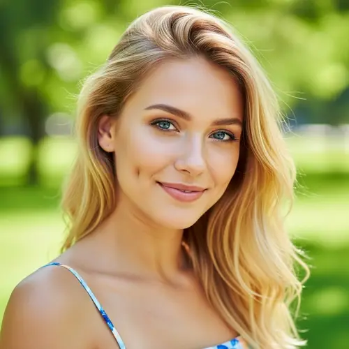 Young Woman with Blonde Hair | Vibrant Summer Portrait