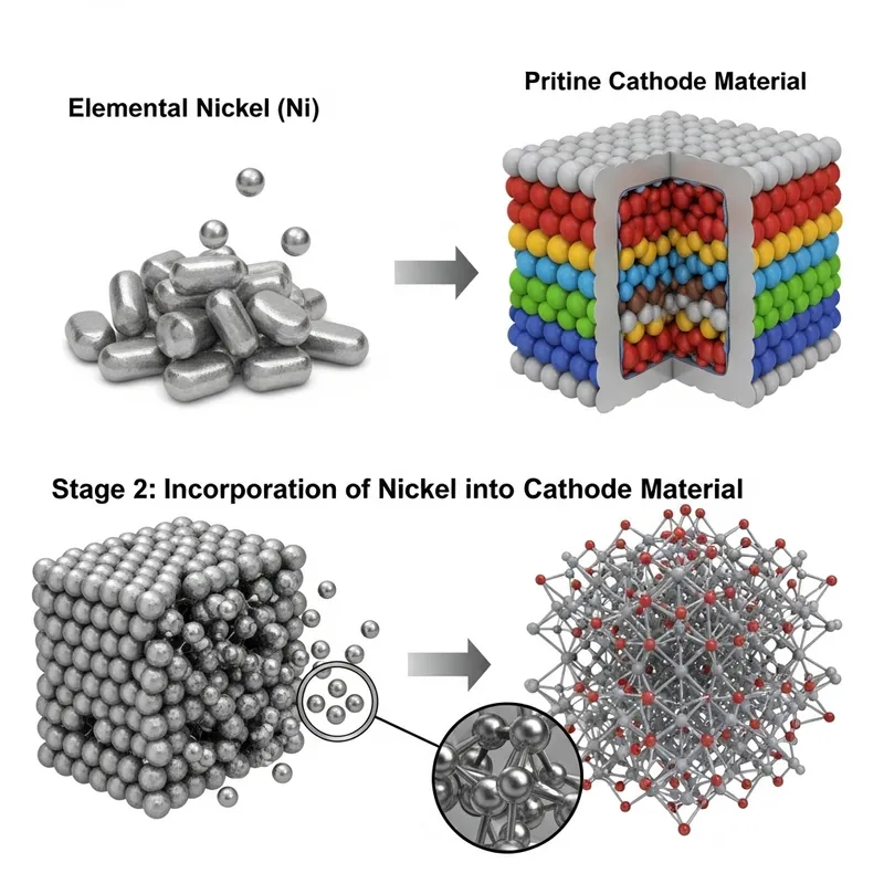 Nickel's Role in Enhancing Cathode Material Properties: Composition & Structure