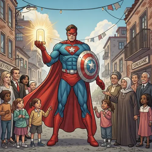 Superhero of Protection, Hope, and Trust in Community