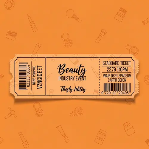 Unique Beauty Industry Event Ticket Design | Event Details