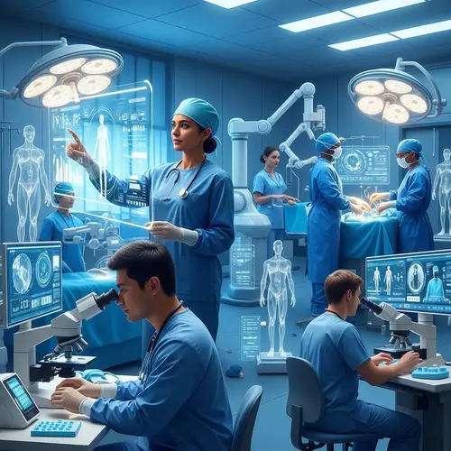 Futuristic Medical Facility with Advanced Technology
