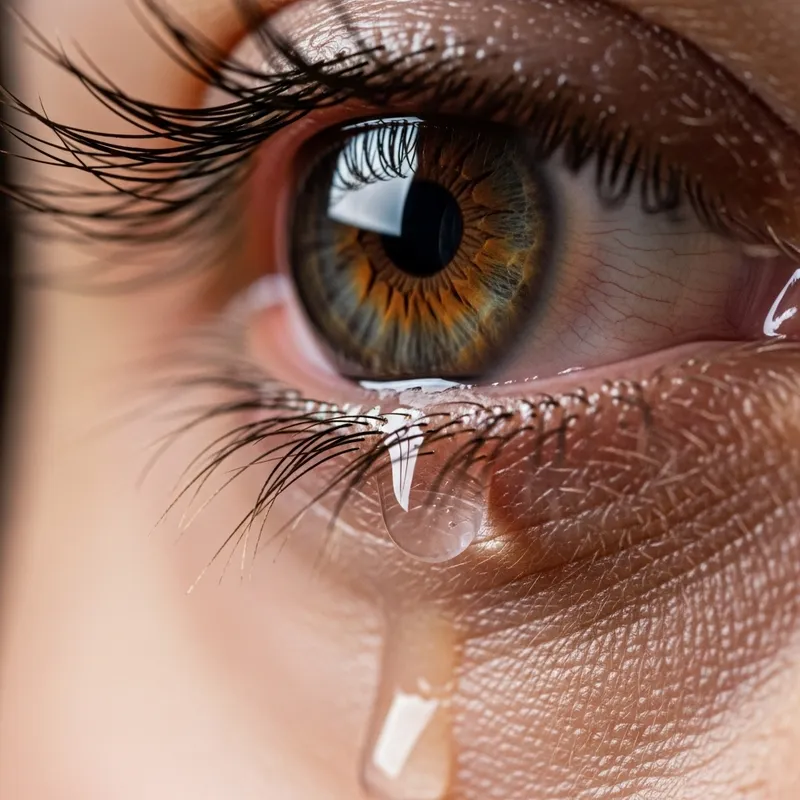 Teary Eye Details - Human Eye Welling Up