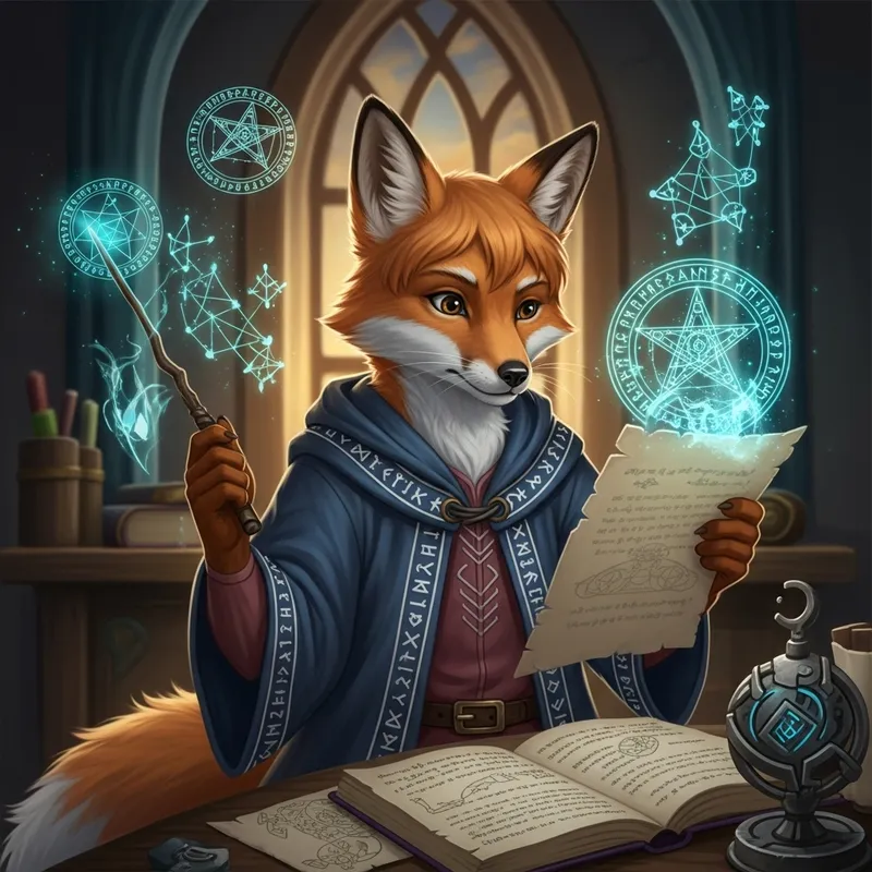 Fox Wizard: 12-Year-Old Boy Fox at Wizard Academy