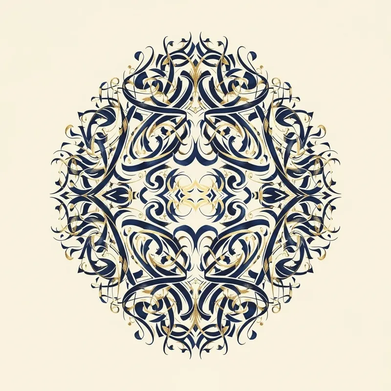 High-Quality 4k Calligraphy Patterns - Detailed & Symmetrical Designs