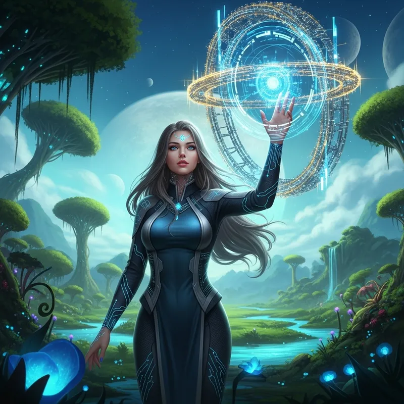 Graceful Advanced Artificial Intelligence on Verdant Alien Planet Graceful Advanced Artificial Intelligence on Verdant Alien Planet