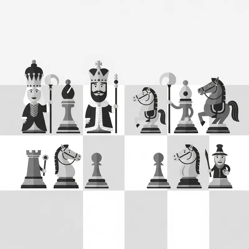 Fun Flat Chess Set for Kids: Queen, King & More