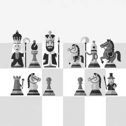 Fun Flat Chess Set for Kids: Queen, King & More