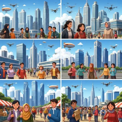 Thriving Indonesia 2024 Election: Modern Skyscrapers & Vibrant Economy