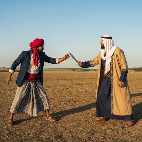 Cultural Clash: South Asian Farmer Confronts Nobleman