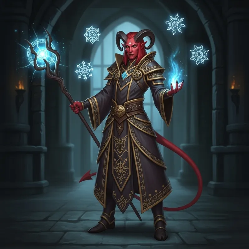 Tiefling Warlock - Mysterious Spellcaster with Arcane Powers