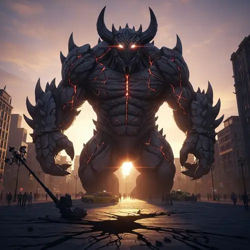 50-Foot Tall Monster: A Giant Staring Down at Us