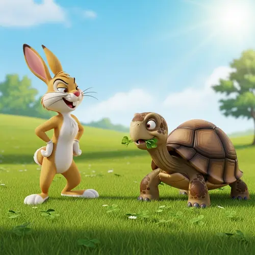 Cheeky Rabbit & Tortoise in 3D Animation
