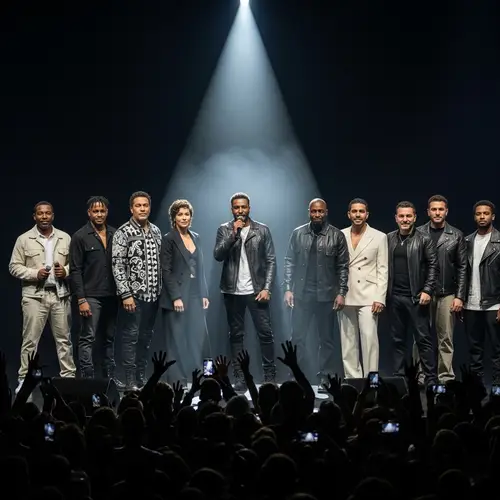 Famous People on Stage: Diverse Ages, Genders & Styles