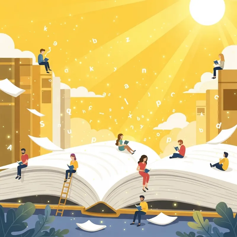 Charming Yellow & White Mobile Wallpaper for Readers