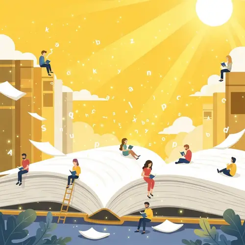 Charming Yellow & White Mobile Wallpaper for Readers