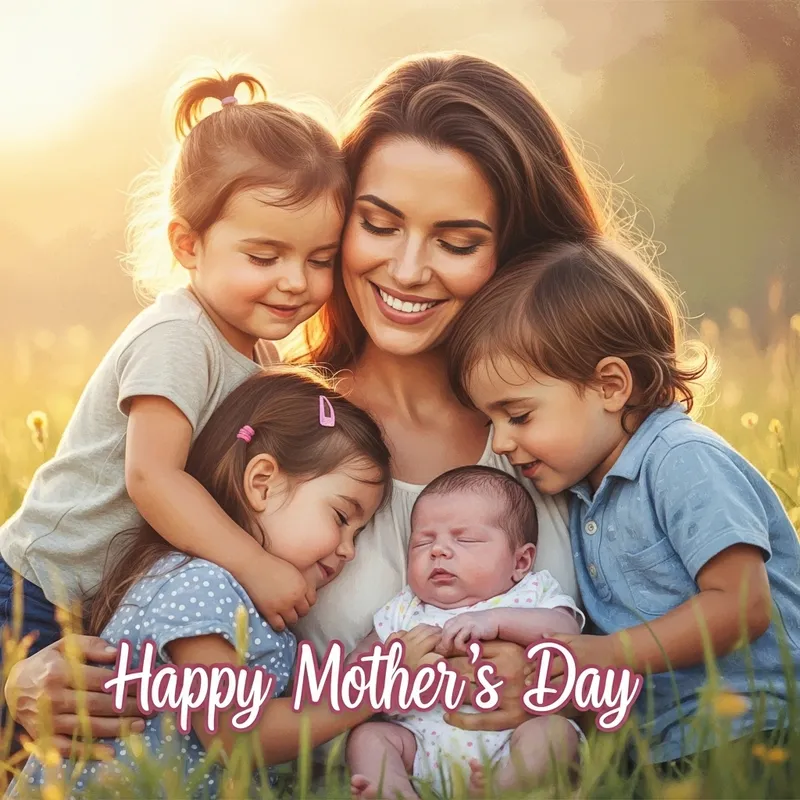 Heartwarming Portrait of Mary Cottee & Her Children | Motherhood Joy Heartwarming Portrait of Mary Cottee & Her Children | Motherhood Joy