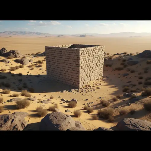 Ancient Kaaba in Desert | Pre-Islamic Era View