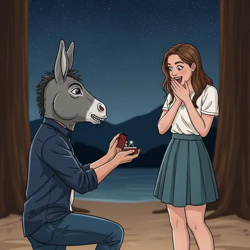 Romantic Marriage Proposal with Engagement Ring - Surprise Moment