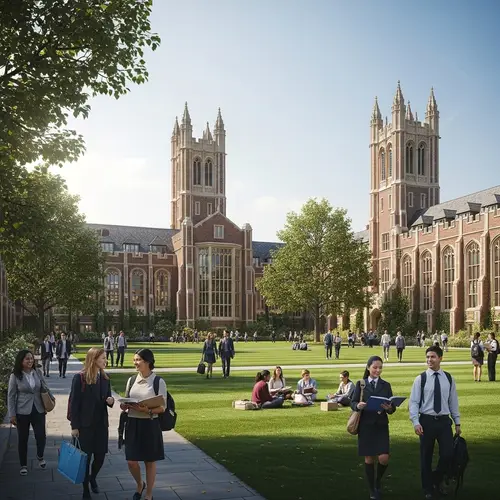 Classic Boarding School Campus - A Harmonious Interplay of Cultures