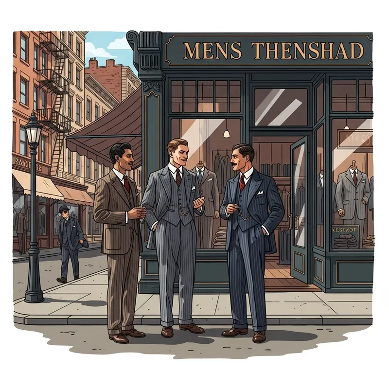 Vintage Gentlemen's Conversation | 1930s Men's Fashion Art Vintage Gentlemen's Conversation | 1930s Men's Fashion Art