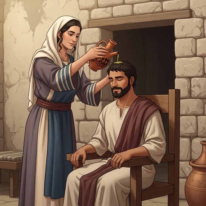 Ancient Israel: Ritualistic Oil Pouring Ceremony