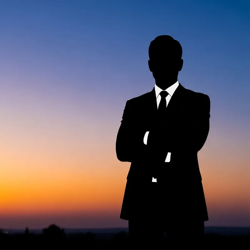 Male Teacher Silhouette Twilight | Professional Educator Stance Male Teacher Silhouette Twilight | Professional Educator Stance