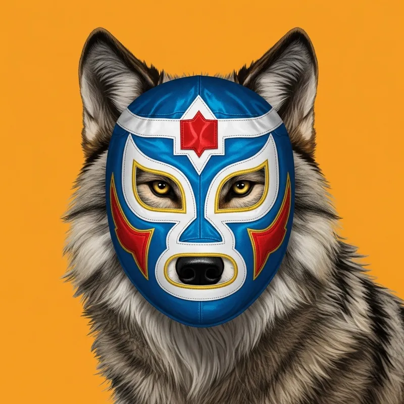 Lucha Libre Masked Wolf - Stunning Image