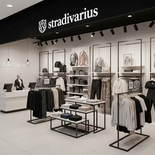 Modern Stradivarius Retail Clothing Store in Posnania Mall, Poland
