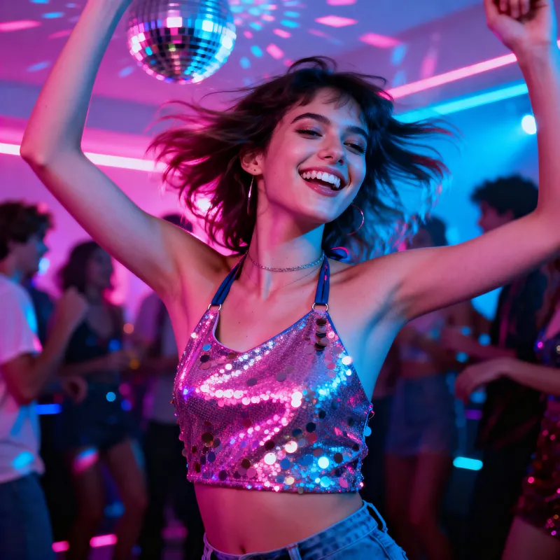 2000s Party Aesthetic: Sparkly Top Celebration