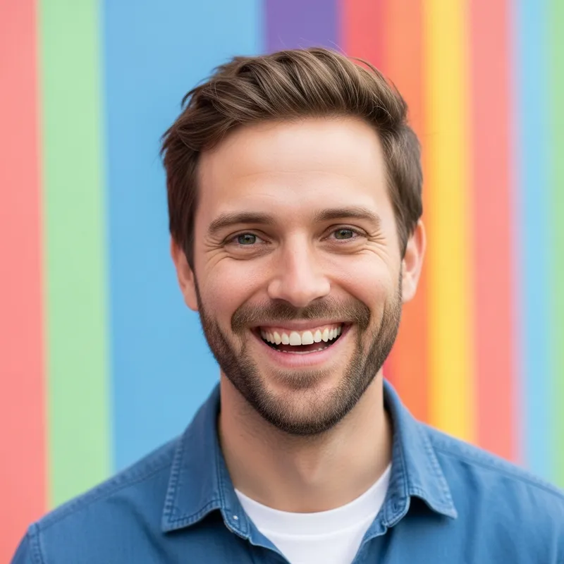 Joyful Man: Expressing Happiness