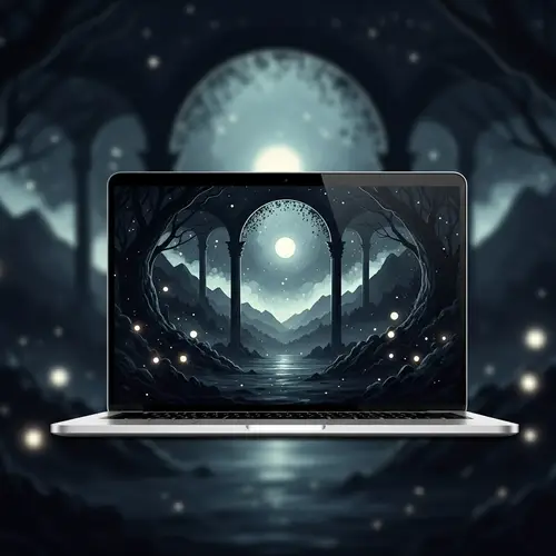 Enchanting Laptop Background - Dark & Elegant Theme