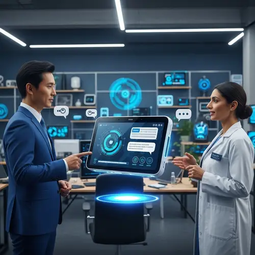 Futuristic Chatbot with Advanced AI | Hi-Tech Office Environment