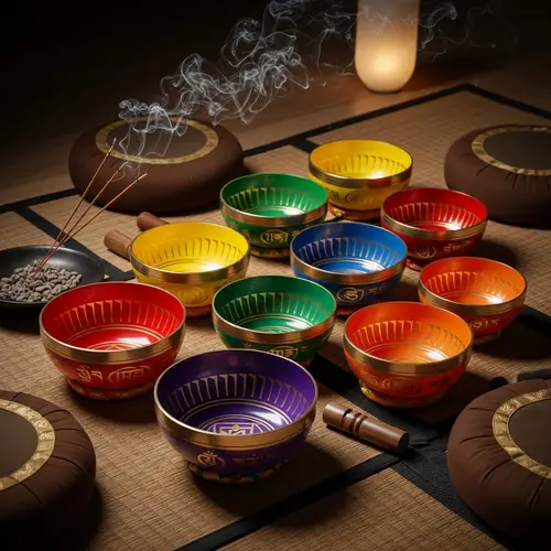 Chakra Tibetan Singing Bowls Set for Tranquility