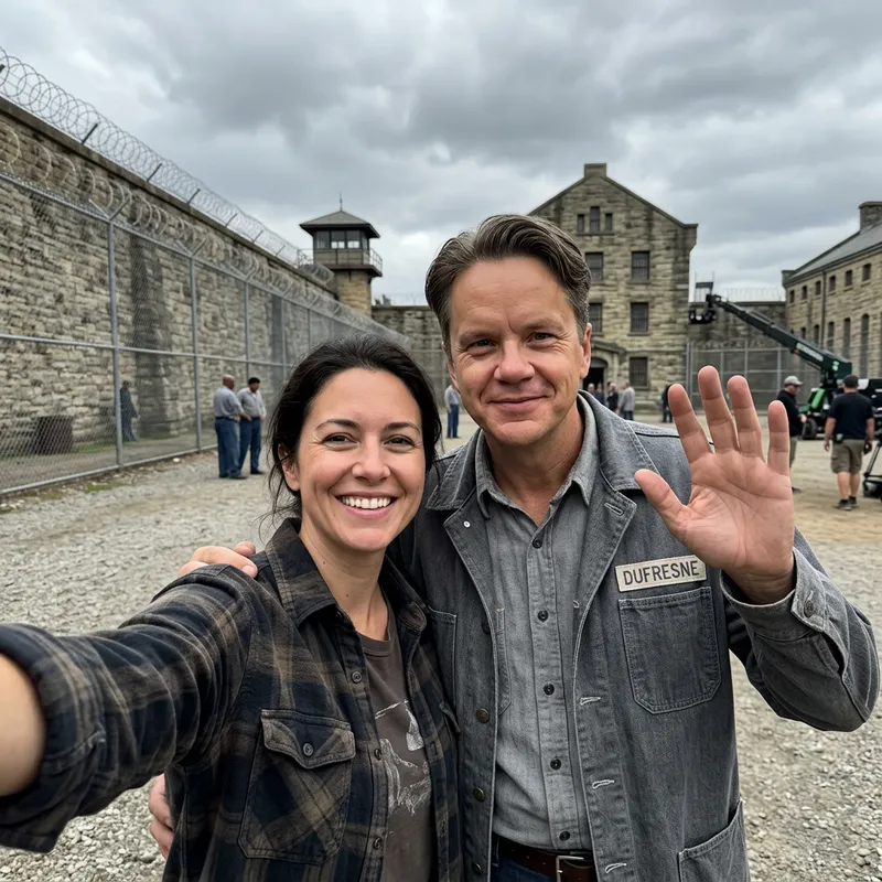 Candid Selfie with Andy Dufresne on Shawshank Set